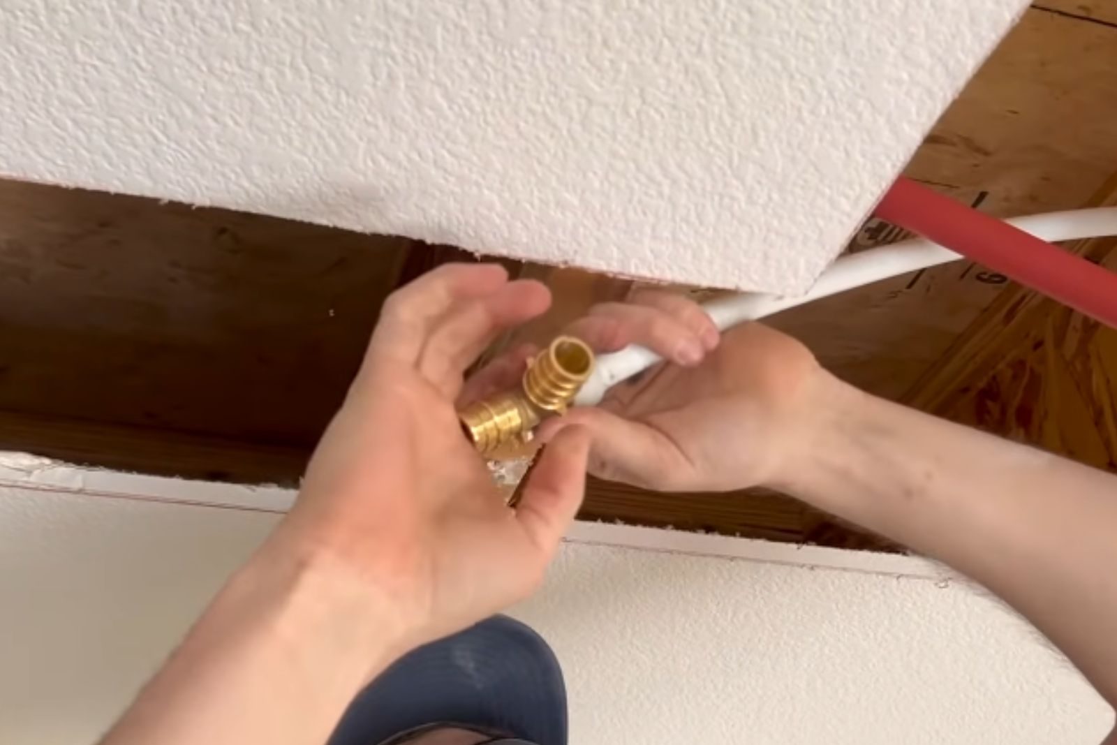 New pipe installed during a whole-home repiping project in Fort Myers, FL